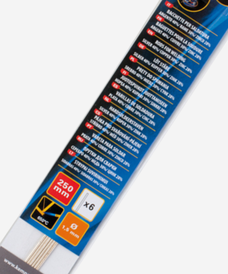 Vareta para Soldar Cobra/Prata 40% Nº6 Dim1,5mm - Outlet